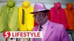 Africa's 'best dressed' man matches his bright-coloured suits with face masks