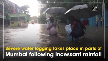 Severe water logging takes place in parts of Mumbai following incessant rainfall
