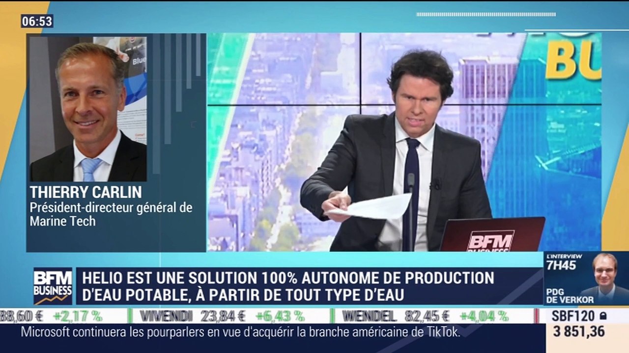 Thierry Carlin (Marine Tech) : Helio, une solution 100% autonome de production d'eau potable - 04/08