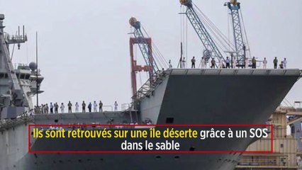 Ils sont retrouvés sur une île déserte grâce à un SOS dans le sable