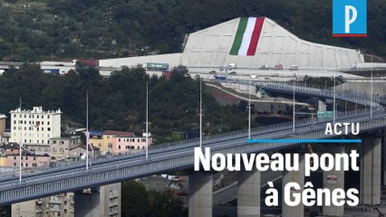 下载视频: Gênes : deux ans après l'effondrement meurtrier, le nouveau pont inauguré