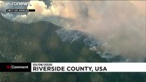 پیشروی آتش‌سوزی مهیب کالیفرنیا به سمت منطقه مسکونی ریورساید