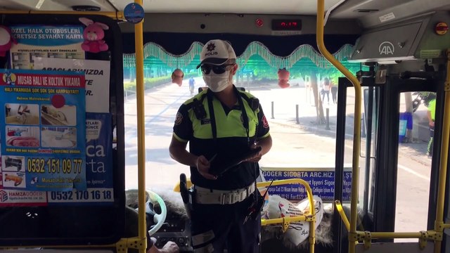 Polis toplu taşıma araçlarında maske denetimi yaptı - ADANA