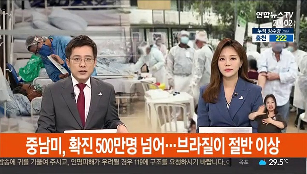 중남미 코로나 확진 500만명 넘어…브라질이 절반 이상