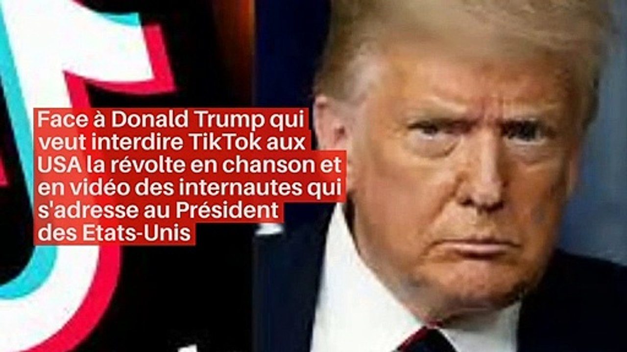 Face à Donald Trump qui veut interdire TikTok aux USA la révolte en chanson et en vidéo des internautes qui s'adresse au Président des Etats-Unis