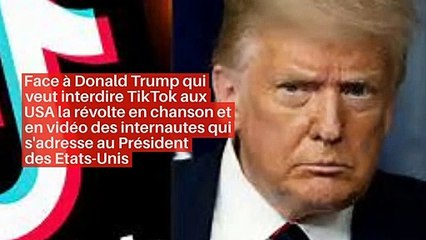 Face à Donald Trump qui veut interdire TikTok aux USA la révolte en chanson et en vidéo des internautes qui s'adresse au Président des Etats-Unis