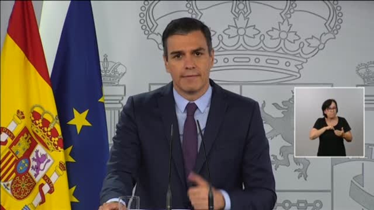 Sánchez a los españoles: "Agradezco su profundo sentido de la solidaridad, de la disciplina y de la resistencia"