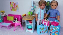 Dolls Packing Suitcases For Family Vacation