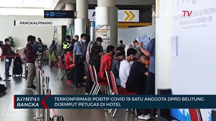 Positif Covid 19, Seorang Anggta DPRD Belitung Dijemput Petugas Saat Kunker