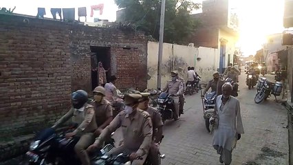 राम मंदिर शिलान्यास से पहले कैराना सीओ व SDM ने निकाला फ्लैग मार्च