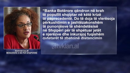 BB, 15 mln euro Shqiperise per Covid-19