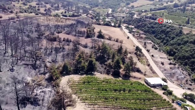 Orman yangınında evi küle döndü, gözyaşlarını tutamadı