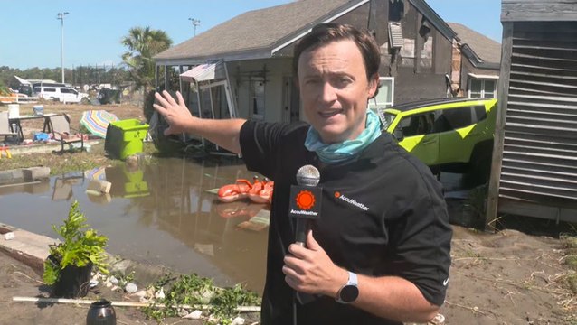 Devastation in Oak Island after Isaias made landfall