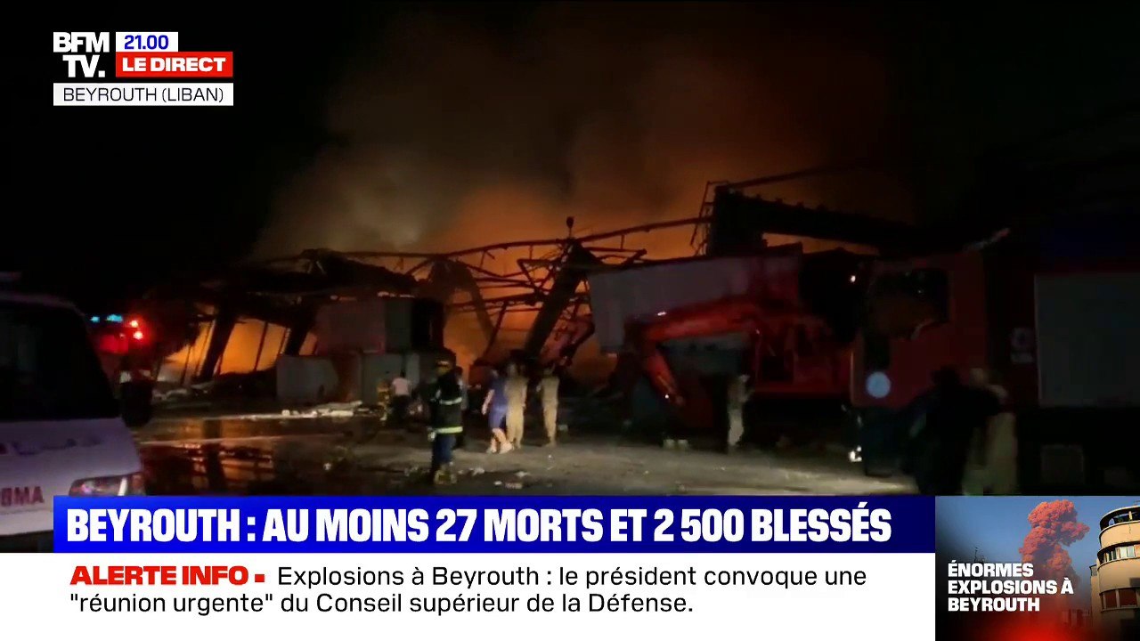 Explosions à Beyrouth: 27 morts et 2500 blessés...
