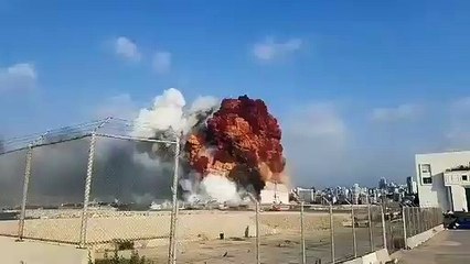 Los estremecedores videos de las explosiones en Beirut