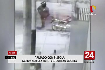 Piura: graban a delincuente conocido como ‘el gordo’ robando a mujeres