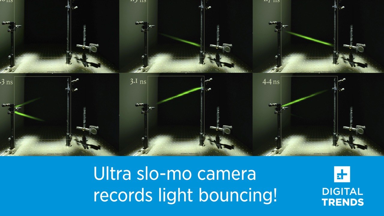 Ultra slo-mo camera records light bouncing!