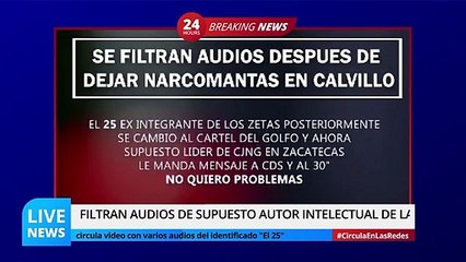 Filtran audios de supuesto autor intelectual de las mantas que colocaron en Calvillo y Zacatecas