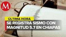 Sismo de magnitud 5.7 sacude Chiapas