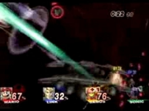 Smash bros brawl mario vs link vs samus vs sonic
