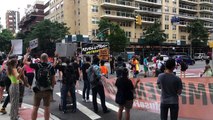 Protesters march in Manhattan after NYPD drags trans protester into unmarked car