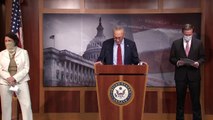 Senate Minority Leader Schumer speaks to press