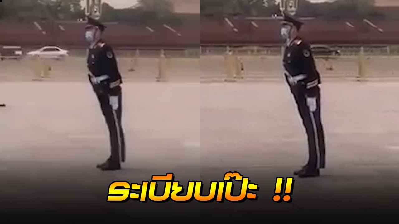 นับถือวินัยพี่ !! นี่คือท่ายืนทหาร ยามเผชิญลมแรงพายุเข้า กว่า 2 ชม.
