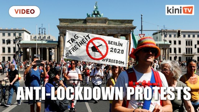 Thousands march in Berlin against coronavirus curbs