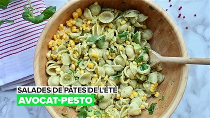 Salades de pâtes de l'été: pesto d'avocat