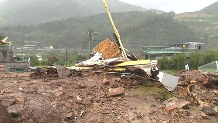 "돌덩이·통나무 순식간에 와르르"...처참한 가평 산사태 현장 / YTN