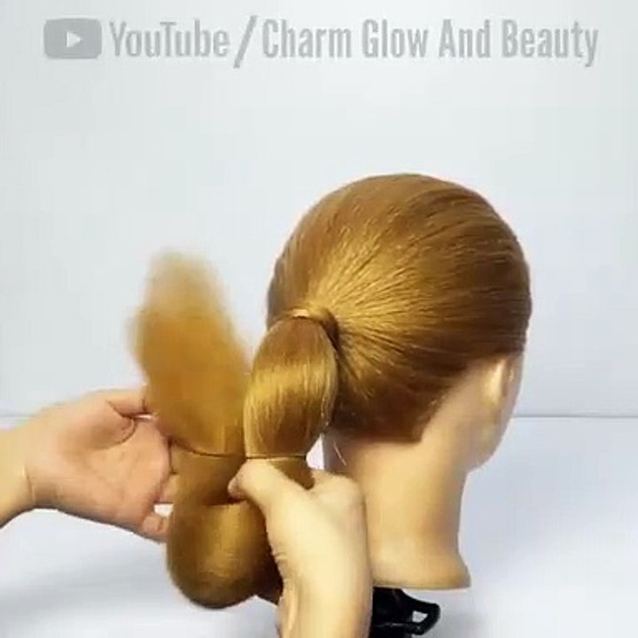 Cute and Easy Braided Bubble Hairstyle