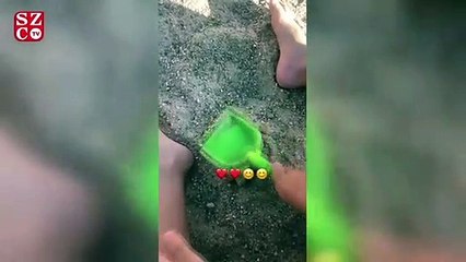 Emrah’ın deniz keyfi: Dünyamın ışığı yakışıklı evladım, prensesim…