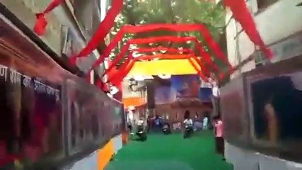 शाजापुर के टेंशन चौराहे पर भव्य मंदिर सज्जा