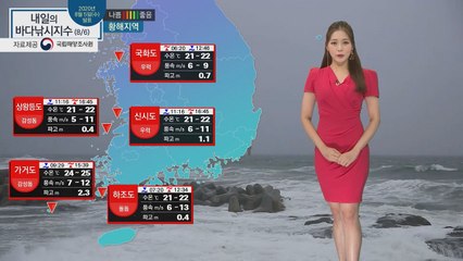 [내일의 바다낚시지수] 8월 6일 목요일 대부분 포인트 출조지수 나쁨 / YTN