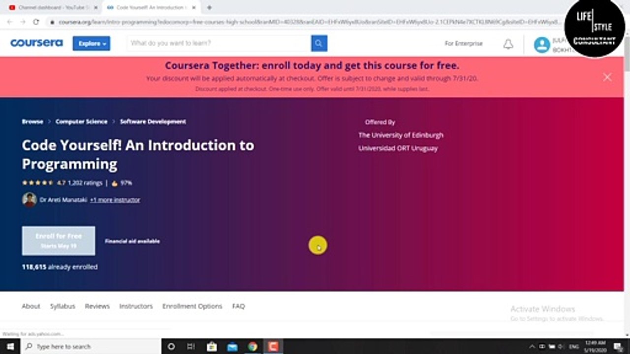 Code Yourself! An Introduction to Programming | Coursera | All Quiz Answers & Assignments| (Week1-3)