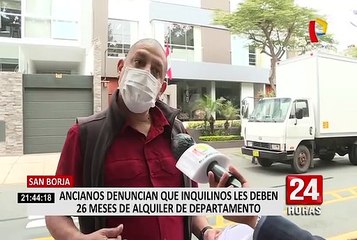 Скачать видео: San Borja: ancianos denuncian que sus inquilinos deben 26 meses de alquiler de departamento