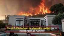 Plus de 1 000 hectares de végétation ravagés par un incendie près de Marseille