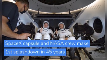 SpaceX capsule and NASA crew make 1st splashdown in 45 years, and other top stories from August 05, 2020.