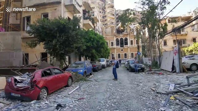 Beirut citizens explore ruins on the morning after blast shook Lebanese capital