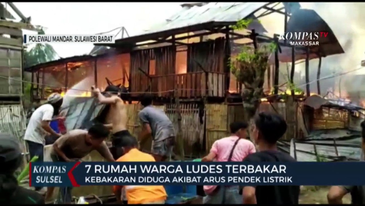 7 Rumah Warga Ludes Terbakar Kebakaran Diduga Akibat Arus Pendek Listrik