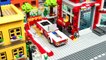 LEGO stop motion Escavadora, caminhão de lixo, Carrinho de bombeiros - Excavator Toys
