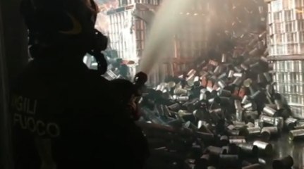 Incendio in deposito di conserve tra Angri e Sant'Antonio Abate (05.08.20)