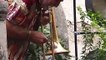 Henri Herteman trombone - Marc Siffert contrebasse - Gilles Dalbis percussions gongs à  Narbonne Journées du Patrimoine Création de Laetitia Escalier