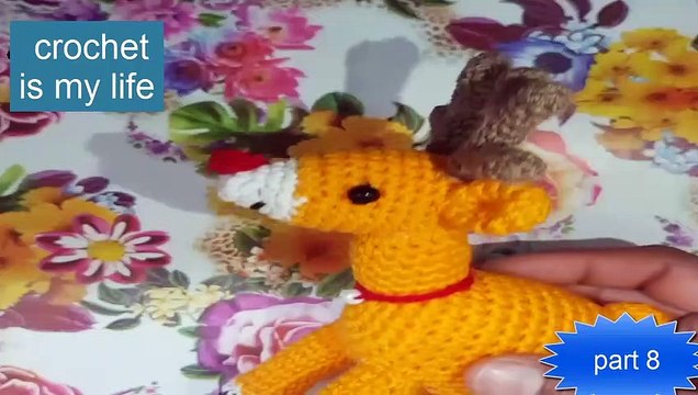 How To Make Crochet Amigurumi Deer (Part8) Tutorial English Free Pattern For Beginner's