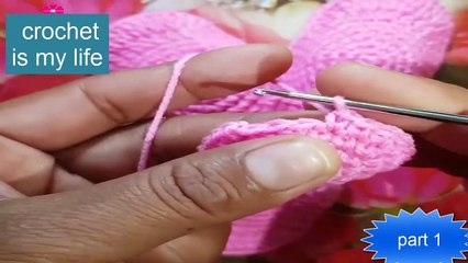 How To Make Crochet Amigurumi Rose flower( Part1) Tutorial English Free Pattern For Beginner's