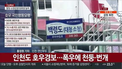 인천은 폭우에 강풍…여객선 운항 통제