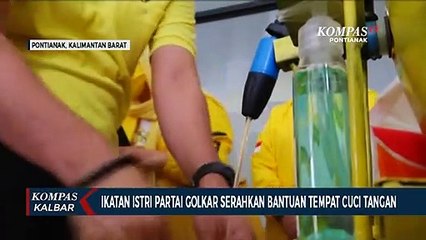 Ikatan Istri Partai Golkar Berikan Bantuan Tempat Cuci Tangan