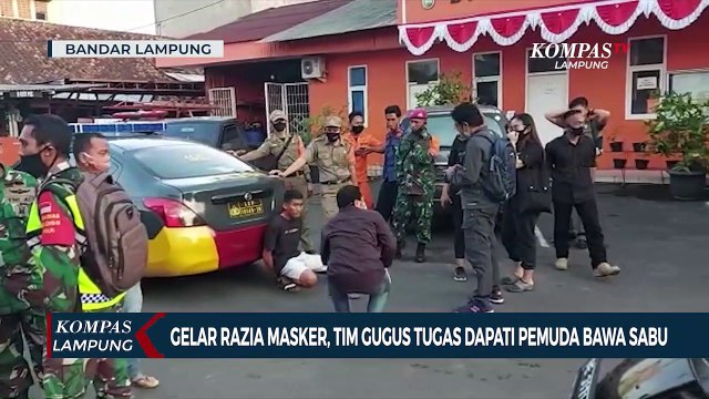 Gelar Razia Masker, Satgas Covid-19 Dapati Pemuda Bawa Sabu