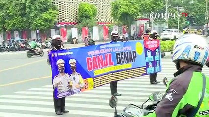 Tilang Perdana Ganjil Genap Mulai Diberlakukan Kamis 6 Agustus 2020.