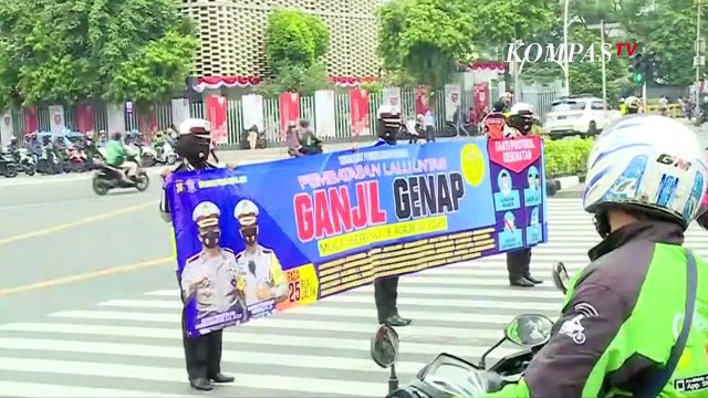 Tilang Perdana Ganjil Genap Mulai Diberlakukan Kamis 6 Agustus 2020.